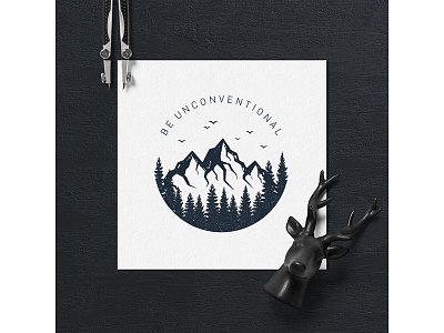 Be unconventional adventure badge camping design double explore exposure grunge logo typography vintage wanderlust