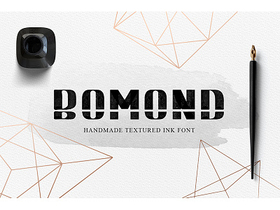 BOMOND. Textured Ink Font