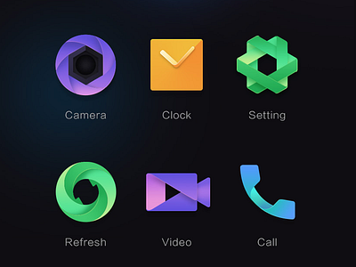 MOBILE THEME DESIGN-ORIGAMI app gui icon theme ui