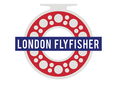 London Fly Fisher branding design fly fishing flyfishing illustration illustrator logo london london underground reel tfl tube vector vlog