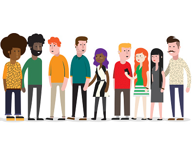 Who invited those guys? characters design hipsters illustration people vector