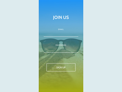Chill sign up screen app daily ui sign up ui