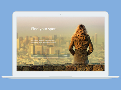 Find your spot landing page