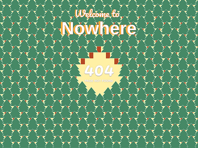 404 page - Middle of nowhere 404 dailyui ui