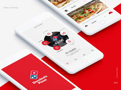Domino's Pizza ui design 2018 app app design app mobile design mobile pizza tracker ui ux