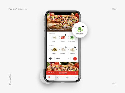 Domino's Pizza ui design 2018 app app mobile clean app design design app mobile pizza ui ux design