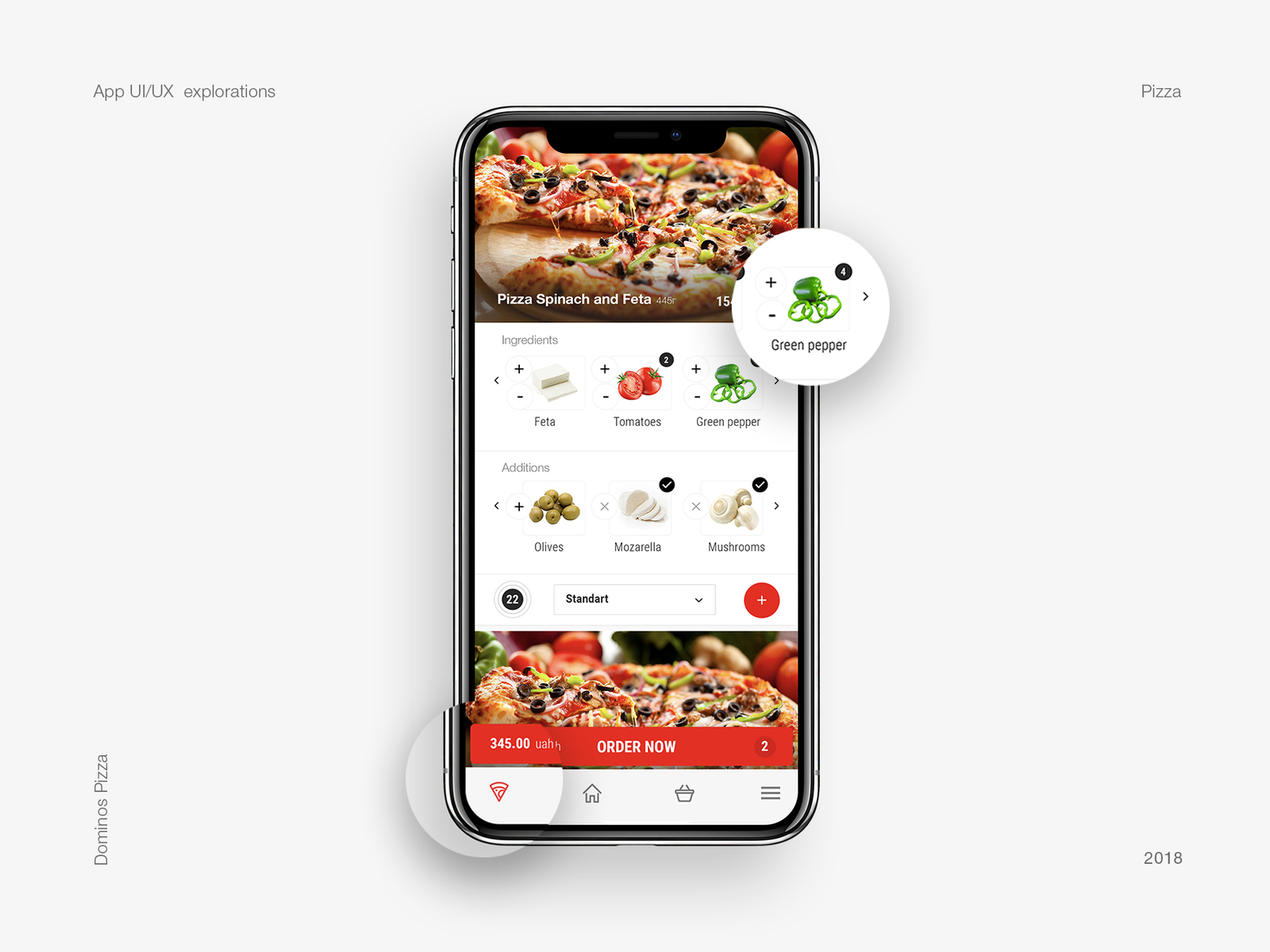 Domino's Pizza ui design by Dona on Dribbble