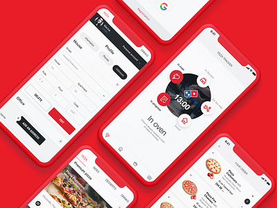 Domino's Pizza ui design design food ios iphone x mob mobile pizza uidesign