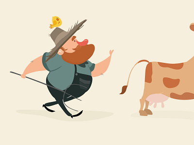 Farmer and Cow