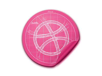 Hello Dribbble! blueprint dribbble hello hello dribbble icon illustration pink