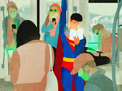 Kryptonite addiction budapest comics illustration kriptonyte superman tram
