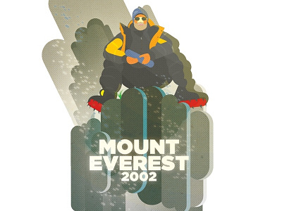 Zsolt Eross on Mount Everest everest hiking hungarian mountain mountaineer nature outdoor poster snow travel