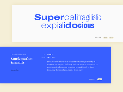 Variable fonts. Website minimal typography ui variable fonts webdesign