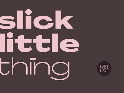 TypeLust. Slick little thing brutalist design concept layout design minimal type typography