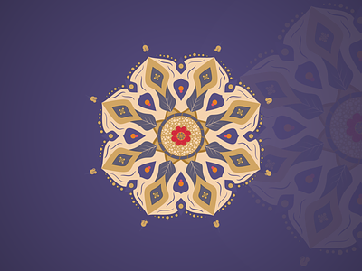 Mandala With Arab Persian Style ancient arabic batik classic decorations design flower illustration inkscape mandala mark ornament pattern persian vintage