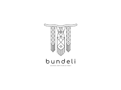 Logo Bundeli Macrame brand branding craft logo macrame