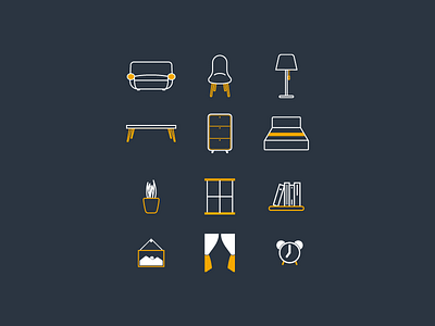 Furniture Icon Set furniture home house icon icon design icon set