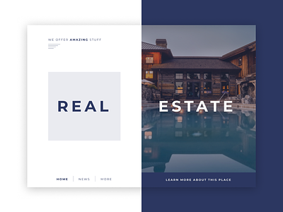 Real Estate - Concept landing screen desktop home landing realestate web webdesign website
