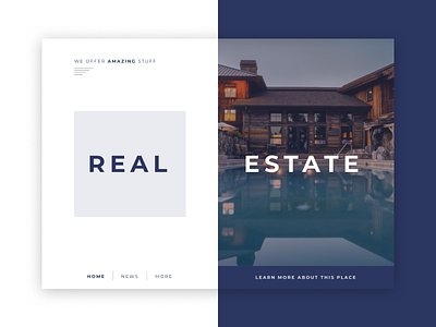 Real Estate - Concept landing screen desktop home landing realestate web webdesign website