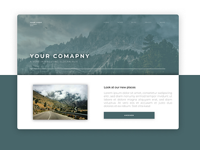 Your company - homescreen conept desktop home landing nature web webdesign website