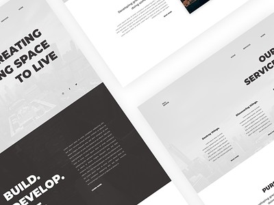 Realestate business homepage concept dark design desktop front home landing minimalism realestate ui web webdesign website