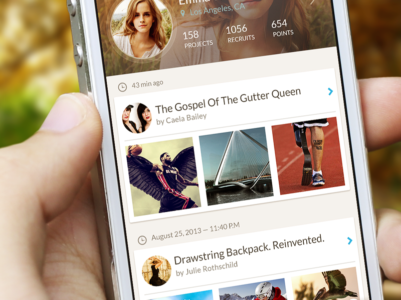Social Network (app profile) ukraine ui user interface iphone awesome interface designer app profile mobilizr social odessa