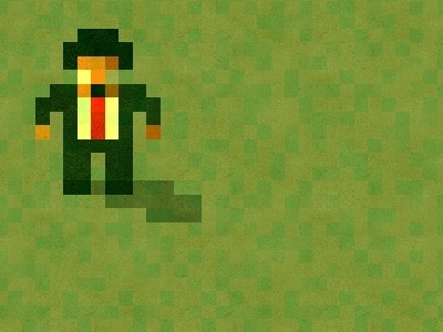 The boss boss grass pixel pixelated red sensi sensible soccer suit swos tie