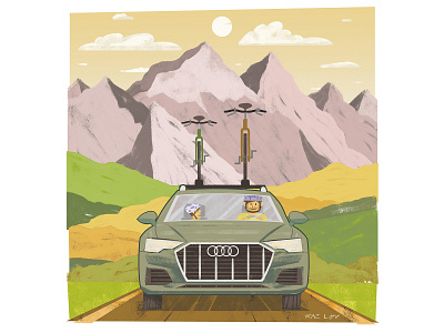 A6 Allroad illustration for autoTRADER's #MyGamechanger campaign