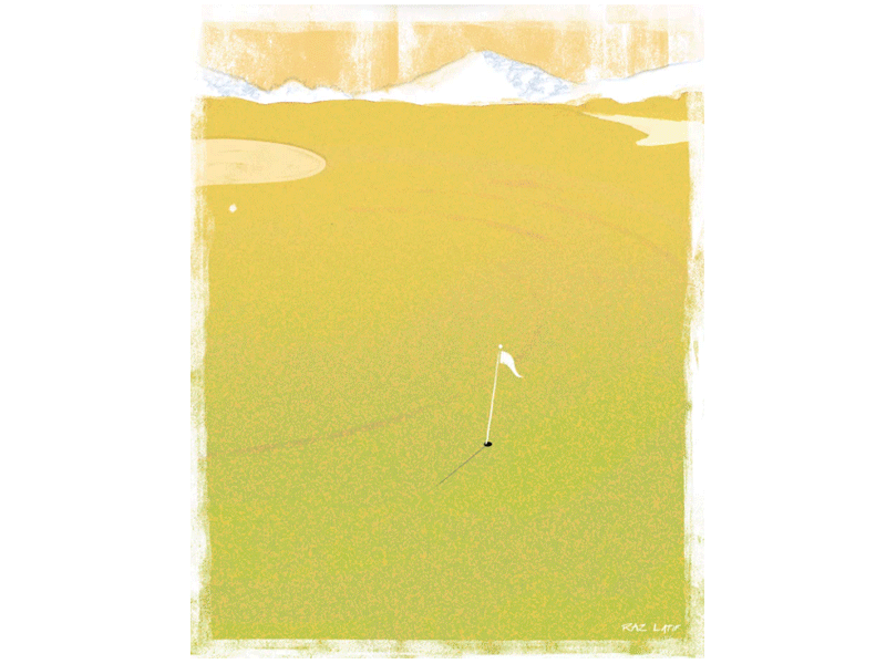 Golfer adobe art design digital field golf illustration mixed media pastel photoshop sports