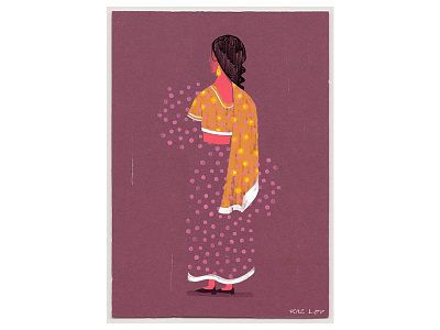 Sari art desi design digital illustration mixed media pattern sari textile texture