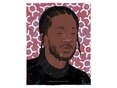 Kendrick Lamar art design digital illustration kendrick lamar mixed media music photoshop portrait texture