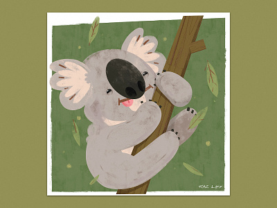 Koala Love animal art art australia bushfire design digital illustration koala mixed media nsw pastel photoshop texture