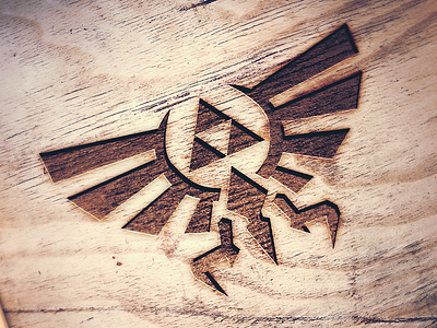 Zelda burn design logo nintendo wood zelda