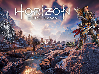 Horizon Zero Dawn 2d background collage gaming horizon hzd machine videogames