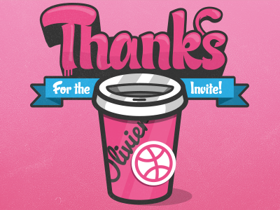 Let the game begin! alexld coffee dribbble illustration thank you vector
