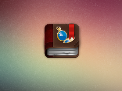 Book Icon book icon ios iphone leather ribbon watch