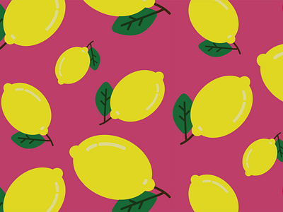 Lemon 30daychallenge fruit graphic design illustration lemon pattern vector
