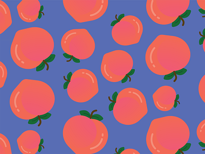 Peach 30daychallenge fruit illustration pattern peach vector