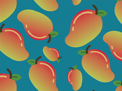 Mango 30daychallenge fruit graphic design illustration mango pattern vector