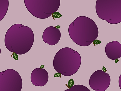 Plum 30daychallenge fruit graphic design illustration pattern vectober vector
