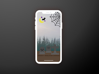 Spooky Skeleton Shindig geofilter graphic design halloween illustration shindig skeleton snapchat spooky