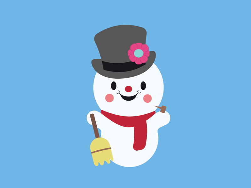 Thumpety thump thump graphic design vector illustration frosty the snowman