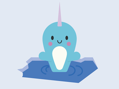 bye buddy, hope you find your dad! graphic design holiday season illustration narwhal vector