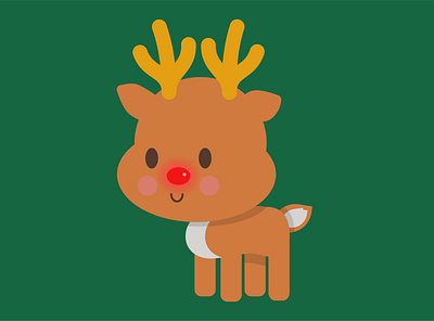 Won't you guide my sleigh tonight? graphic design holiday season illustration red nose rudolf vector