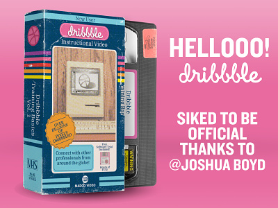 Hello Dribbble!! 1980 1990 graphic design packaging retro vhs vintage