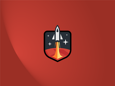 Mars badge launch mars sci fi space spaceship stars travel