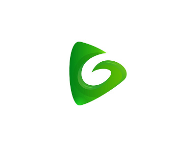 G + Play clean g green logo media play symbol