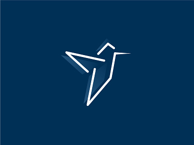 Hummingbird - Lineart bird clean flying geometric hummingbird line logo logomark minimal triangular