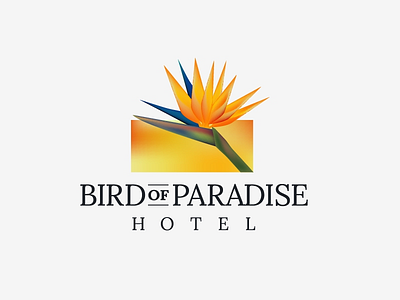 Bird of Paradise Flower bird colorful flower hotel logo paradise realistic