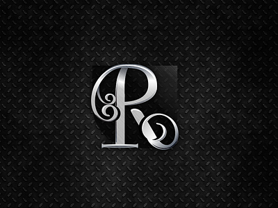 RP Wrought Iron lettering logo logotype p r silver steel typography wrought iron